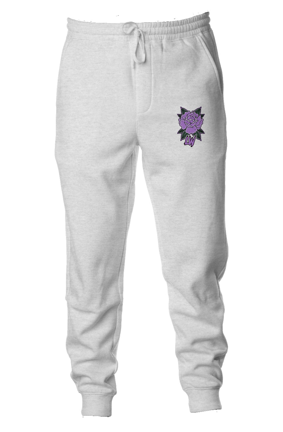 Purple Rose Fleece Joggers